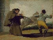 Francisco de Goya Friar Pedro Shoots El Maragato as His Horse Runs Off oil on canvas